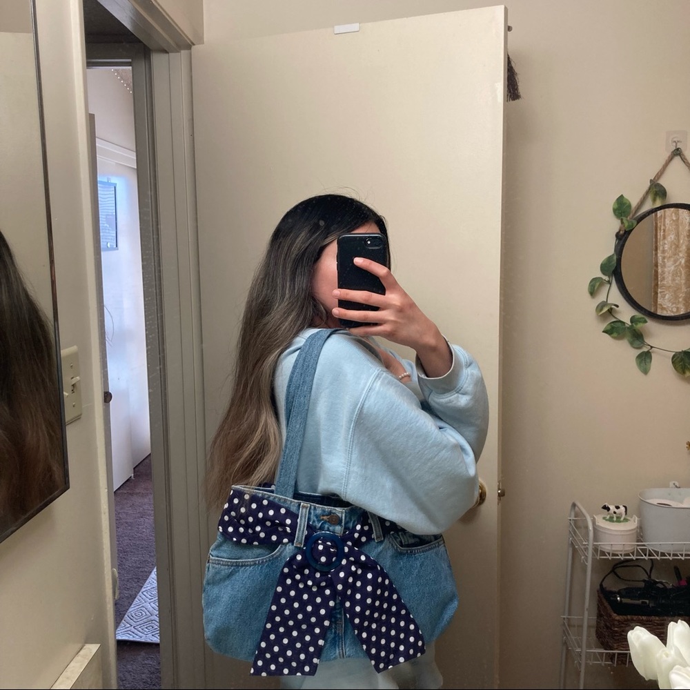 Vintage Y2k Levis Denim Bag, Handmade Handbag Shoulder Bag View 4